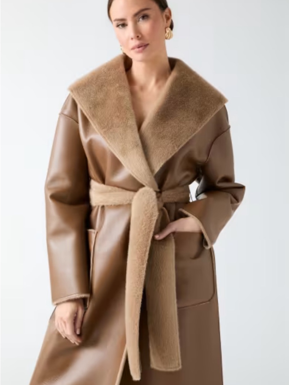 Marciano by Guess Ines Reversible Faux-Leather Coat - Picture 3 of 12